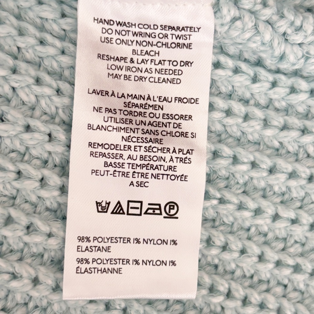 Anthropologie Knit Halter Sweater Tank Top Aquamarine XS - Pullover Ribbed - Picture 9 of 11